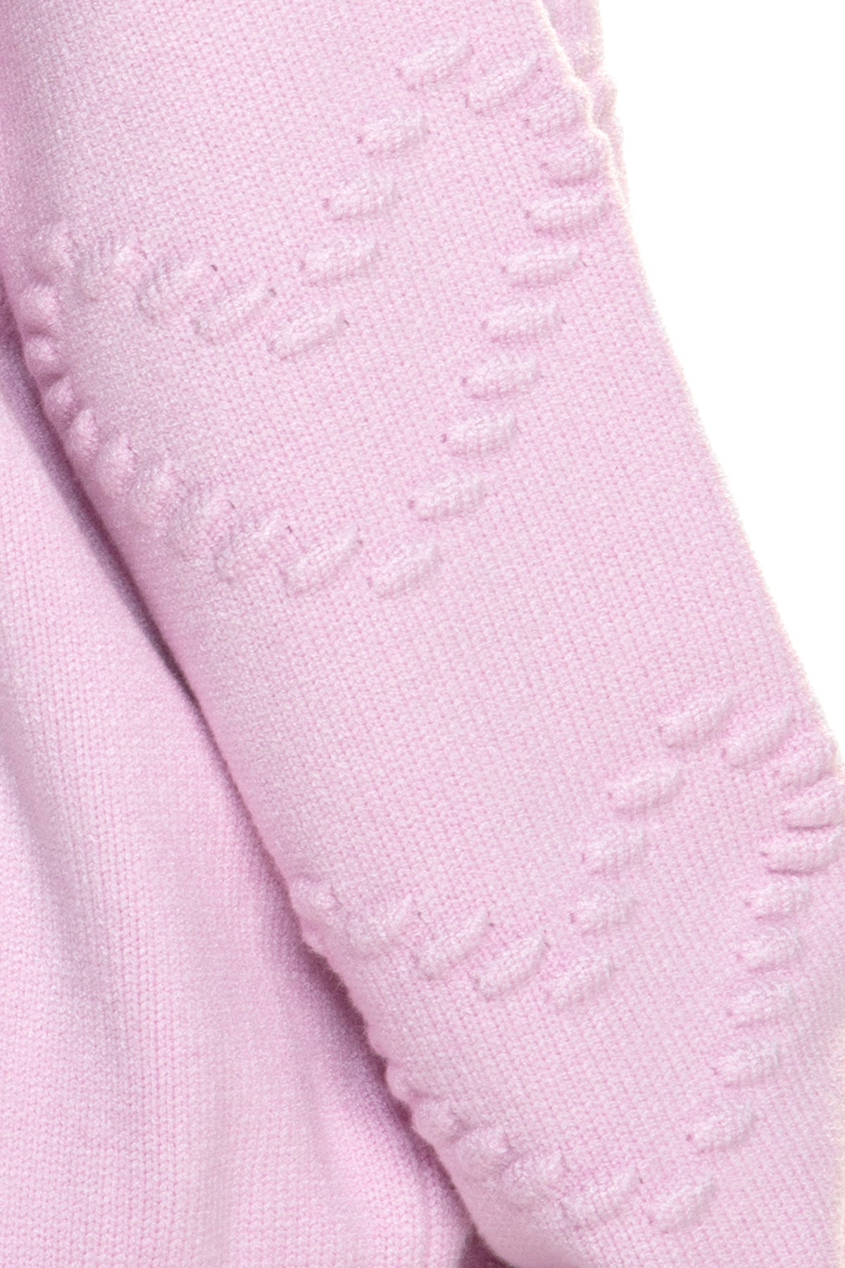 Yummy Soft Crew Shaker Sweater - Denim Blush Pearly Bows - NEW!