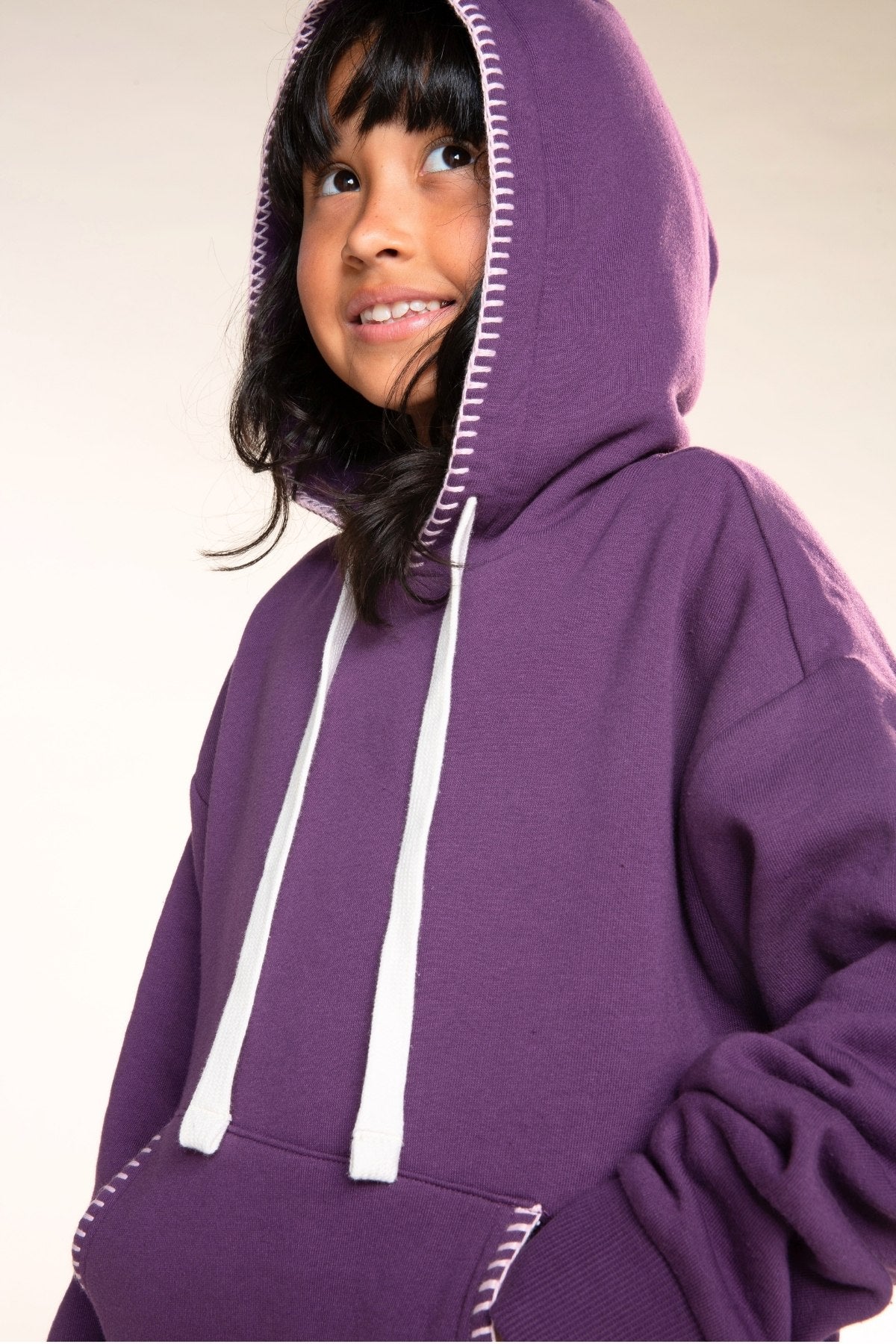 Butter French Terry Oversized Hoodie - Dk Purple Rainbow Graffiti - NEW!