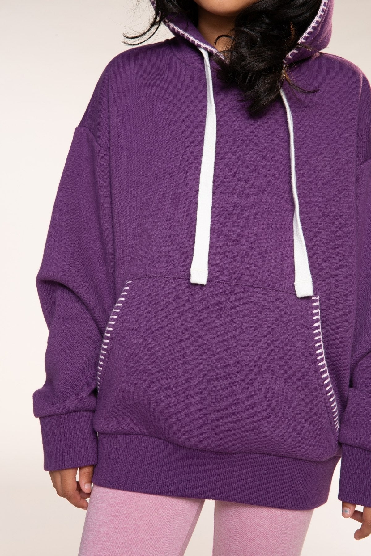 Butter French Terry Oversized Hoodie - Dk Purple Rainbow Graffiti - NEW!