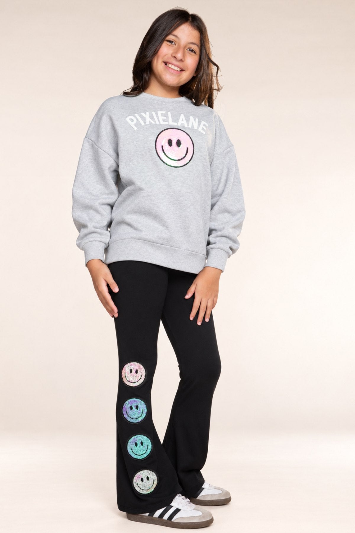 2 Pack Pixielane Crew Sweatshirt & Flare - Lilac PixieLane Sequin Bow | Dusty Plum Sequin Bow - NEW!