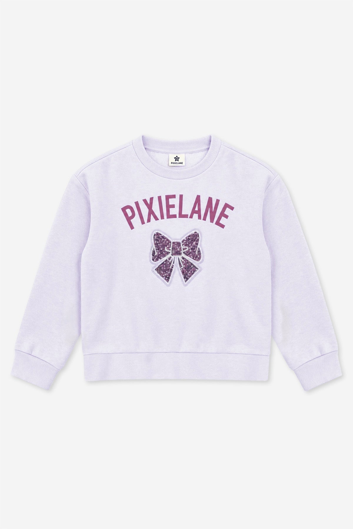 Cloud Soft French Terry Heavyweight Long Sleeve Crew Sweatshirt - Heather Grey PixieLane Sequin Smile - NEW!