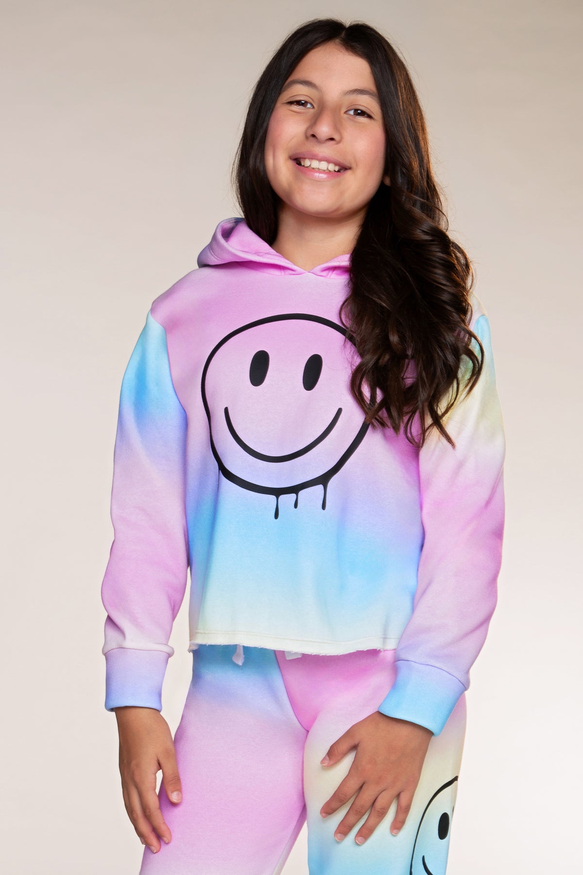 Cloud Soft French Terry Easy Hoodie - Blue Ivory Tie Dye Rainbow Leopard Butterfly - NEW!