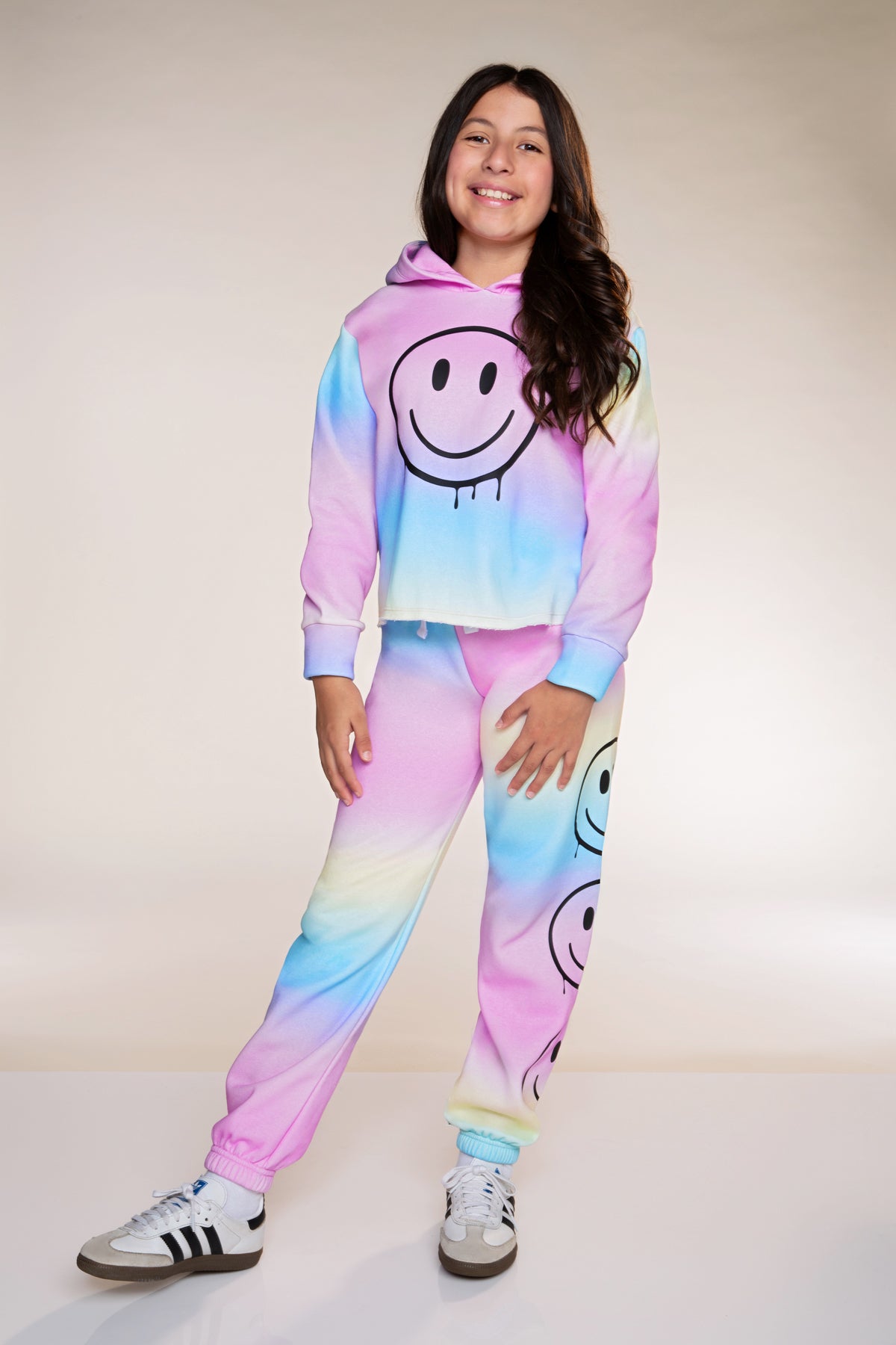Cloud Soft French Terry Easy Hoodie - Blue Ivory Tie Dye Rainbow Leopard Butterfly - NEW!