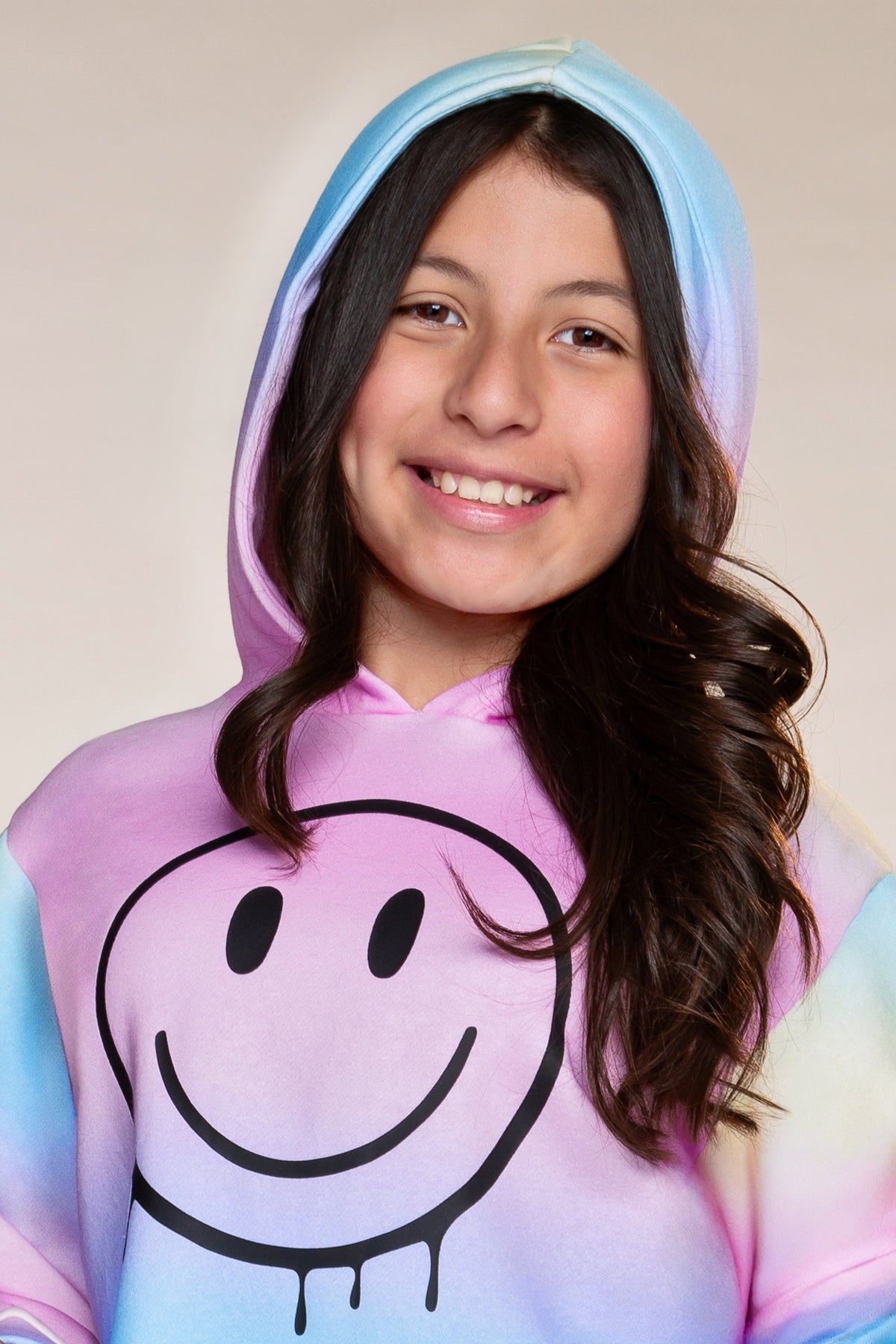 Cloud Soft French Terry Easy Hoodie - Blue Ivory Tie Dye Rainbow Leopard Butterfly - NEW!