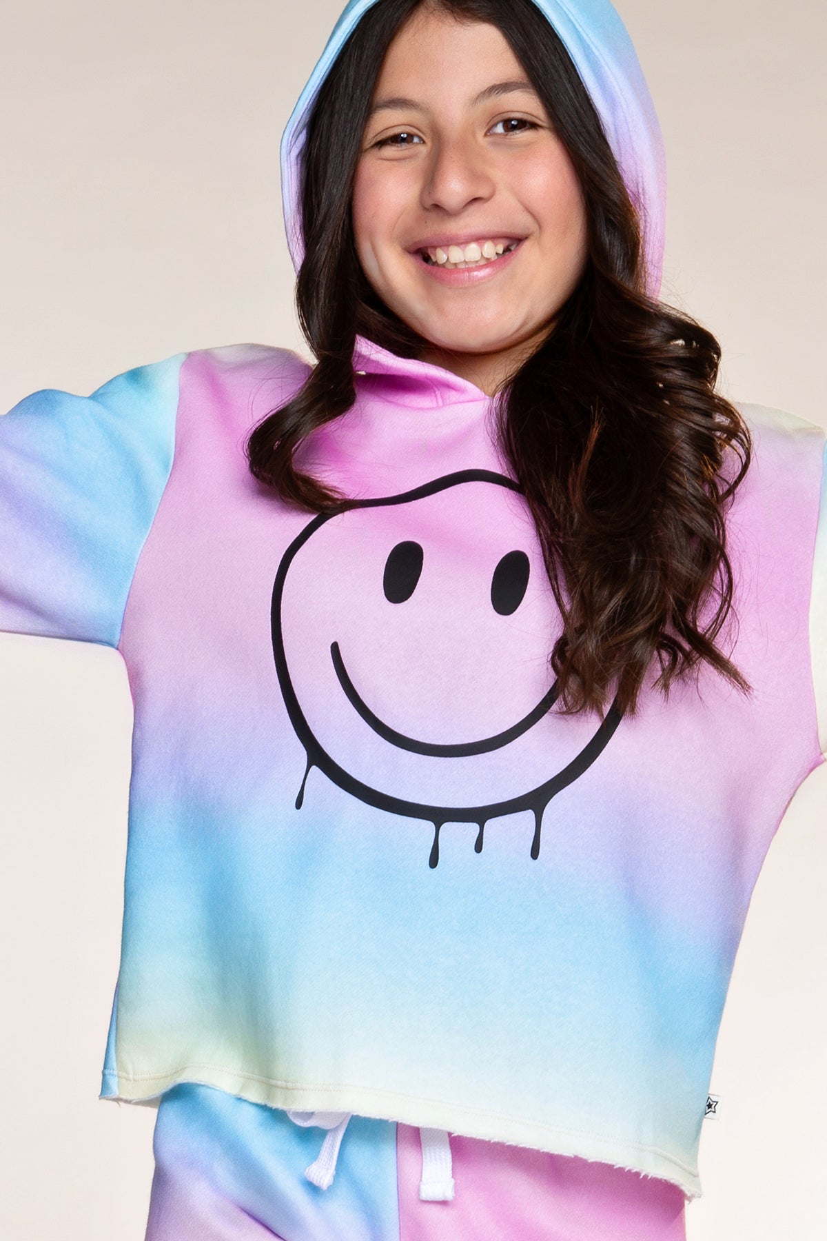Cloud Soft French Terry Easy Hoodie - Blue Ivory Tie Dye Rainbow Leopard Butterfly - NEW!