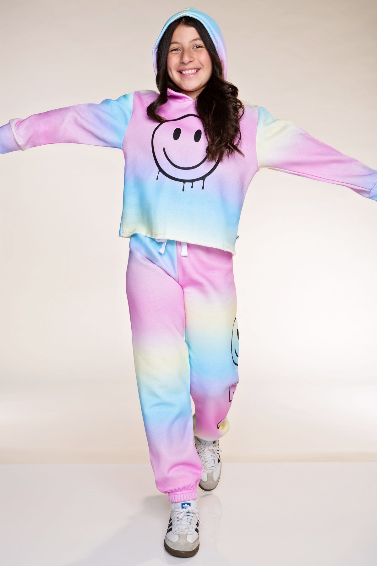 Cloud Soft French Terry Easy Hoodie - Blue Ivory Tie Dye Rainbow Leopard Butterfly - NEW!