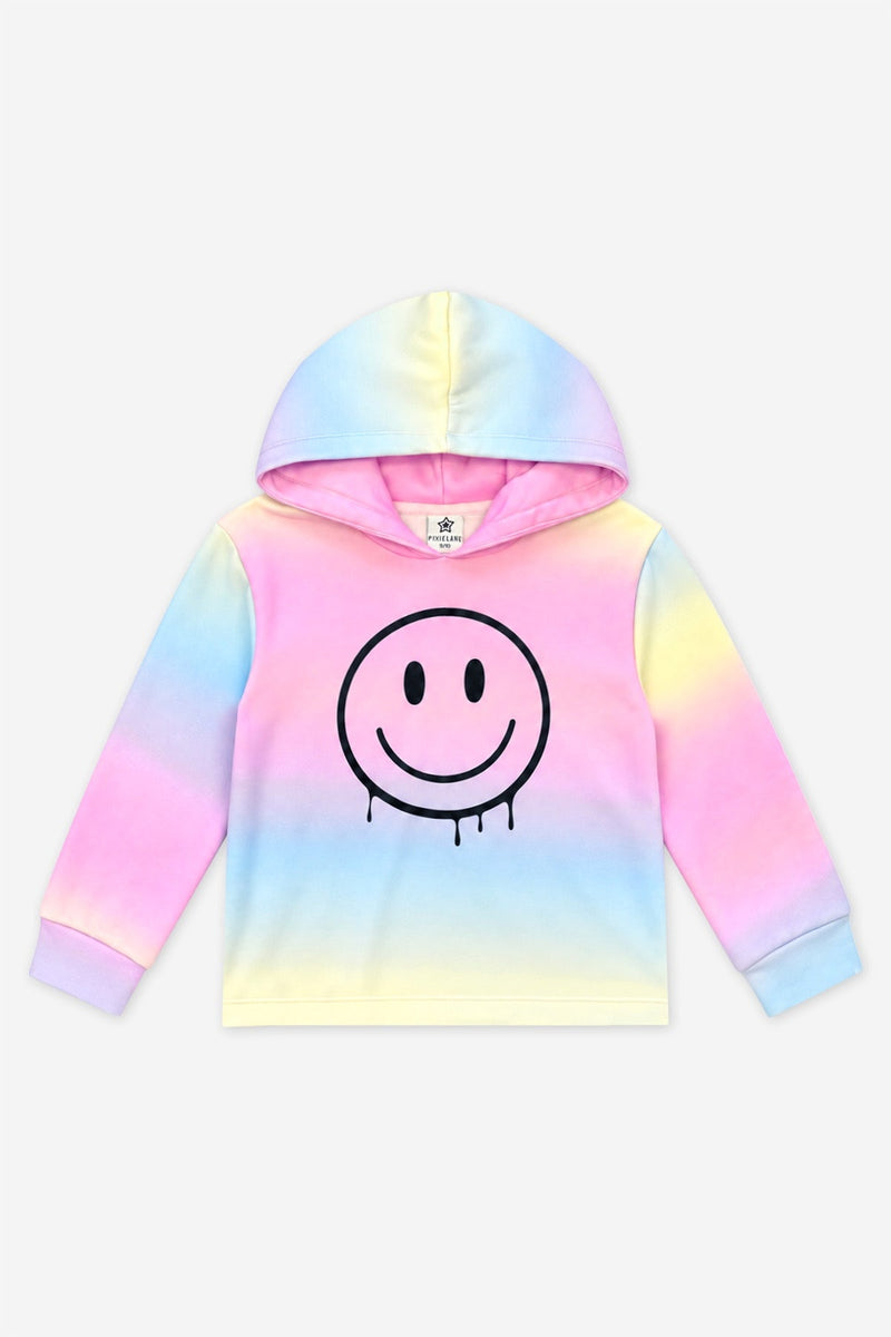Cloud Soft French Terry Easy Hoodie - Rainbow Ombre Smile - NEW!