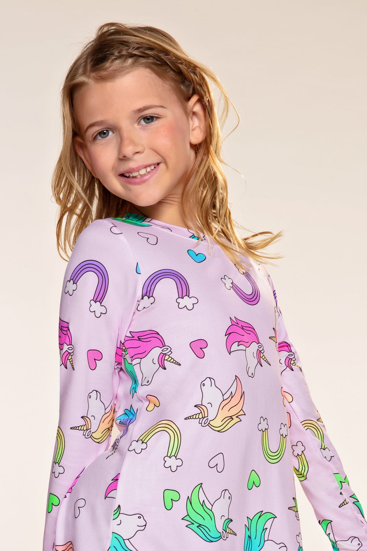 Simply Soft Long Sleeve Ruffle Lounge Dress - Dusty Pink Sticker Emojis