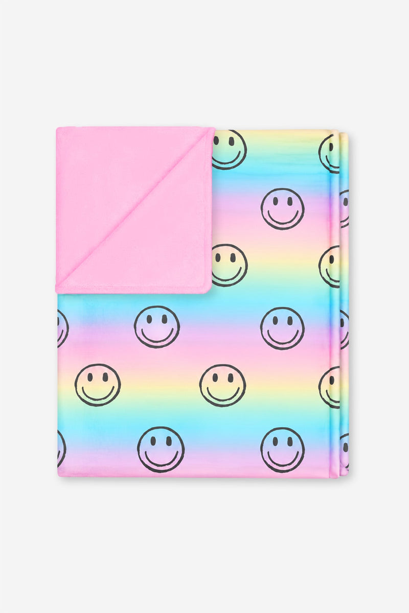 Simply Soft Reversible Blanket - Rainbow Smile - NEW!