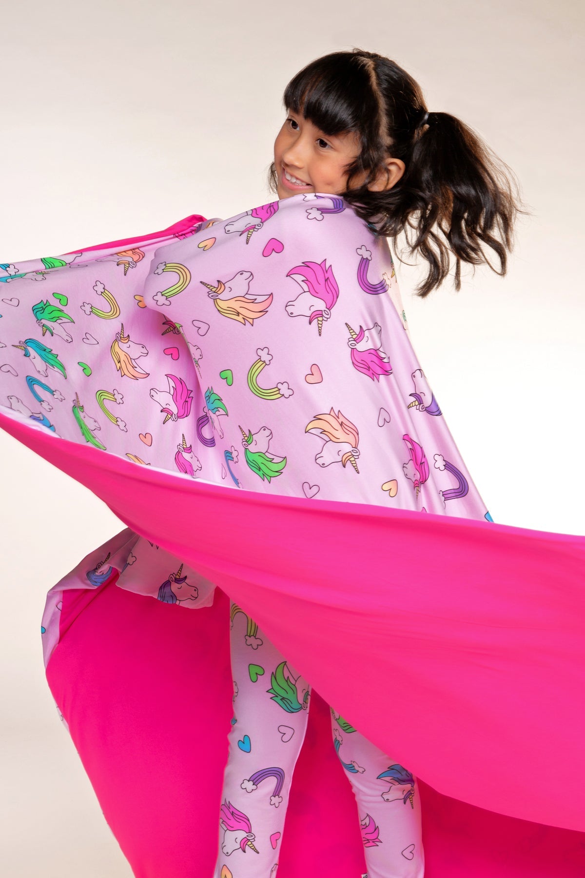 Gift Set - Slim Lounge Set & Cozy Blanket - Pink Rainbow Unicorn - NEW!