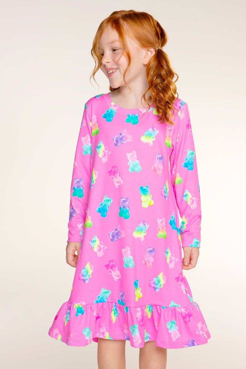 Simply Soft Long Sleeve Ruffle Lounge Dress