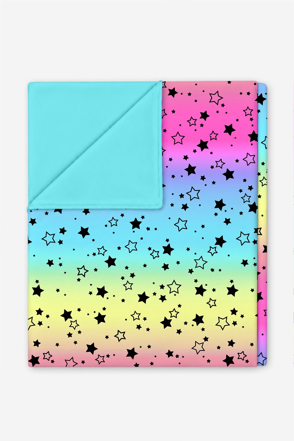 Simply Soft Reversible Blanket - Neon Hot Pink Rainbow Gummy Bear - NEW!