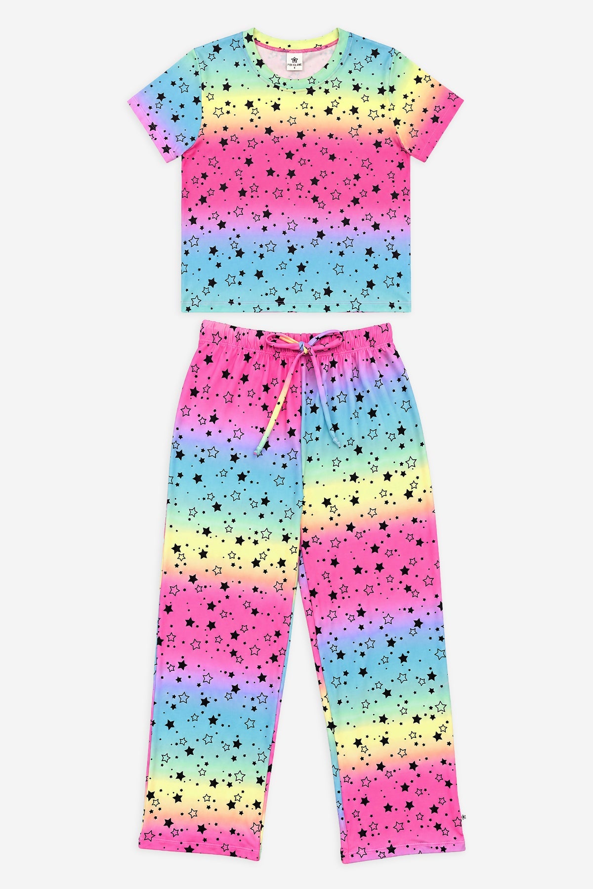 Simply Soft Easy Tee & Karate Pant - Purple Blue Ombre Leopard Splatter - NEW!
