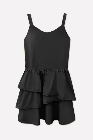 Air Swift Asymmetrical Tank Dress - Black