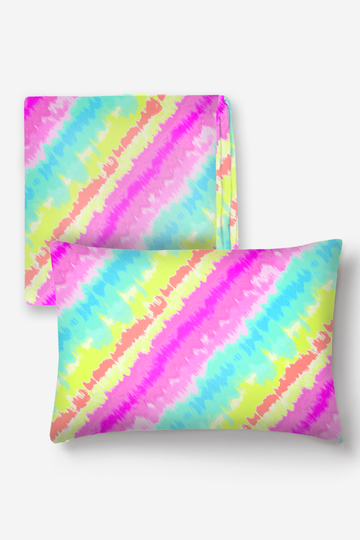 Blanket & Pillowcase Bundle - Rainbow Sherbet Batik