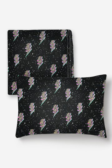 Blanket & Pillowcase Bundle - Galaxy Leopard Bolt