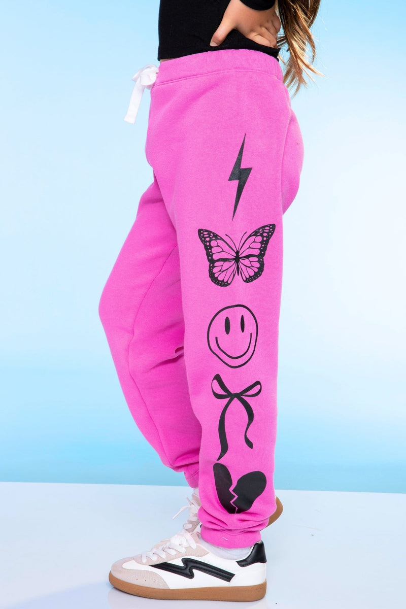 Cotton Soft French Terry Sweatpant ••• - Hot Pink Elements - NEW!