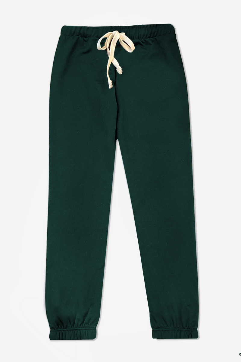 French Terry Cozy Sweatpant - Hunter Green