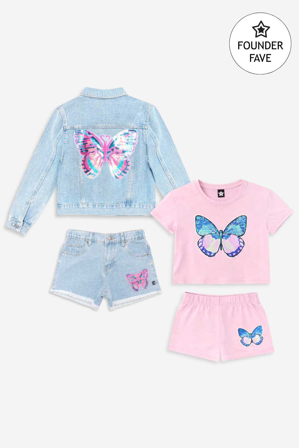 Founder Faves - 3 Pack Pretty in Pink Butterfly Babe