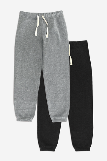 French Terry Cozy Jogger 2-Pack - Vintage Black Heather Grey - Vintage Black Heather Grey