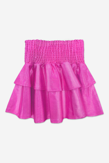 Smocked Skirt - Bubblegum Pink Glitter - Bubblegum Pink Glitter