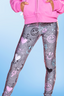 High Shine Long Legging - Denim Splatter Graffiti