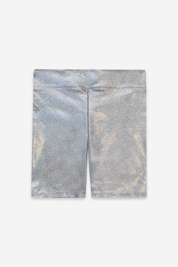 Glitter Biker Short - Metal