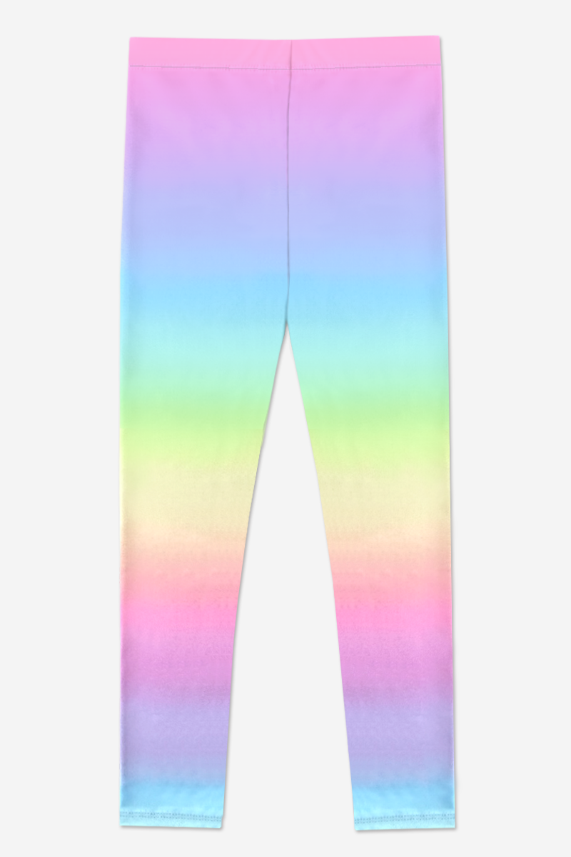 High Shine Long Legging - Rainbow Pastel Ombre