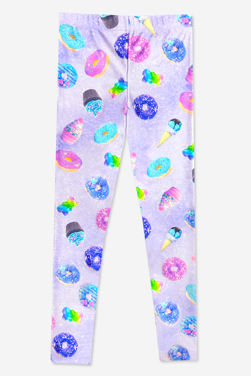 High Shine Long Legging - Silver Glitter