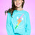 Neon Turquoise Bolt Smile