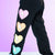 Black Pink Heart Bolt