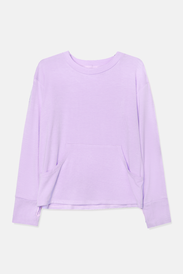 Modal Long Sleeve Pocket Tee - Amethyst