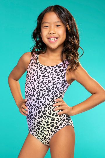 Simply Soft Tank Leotard - Leopard Ombre Sunset - Leopard Ombre Sunset