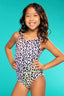 Simply Soft Tank Leotard - Leopard Ombre Sunset