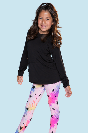 Simply Soft Long Legging - Pink Rainbow Stars