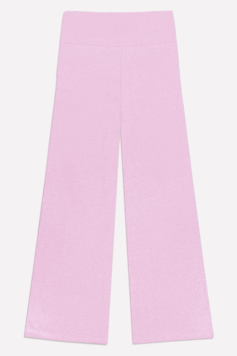 Simply Soft Luxe Wide Leg Pant - Heather Light Pink