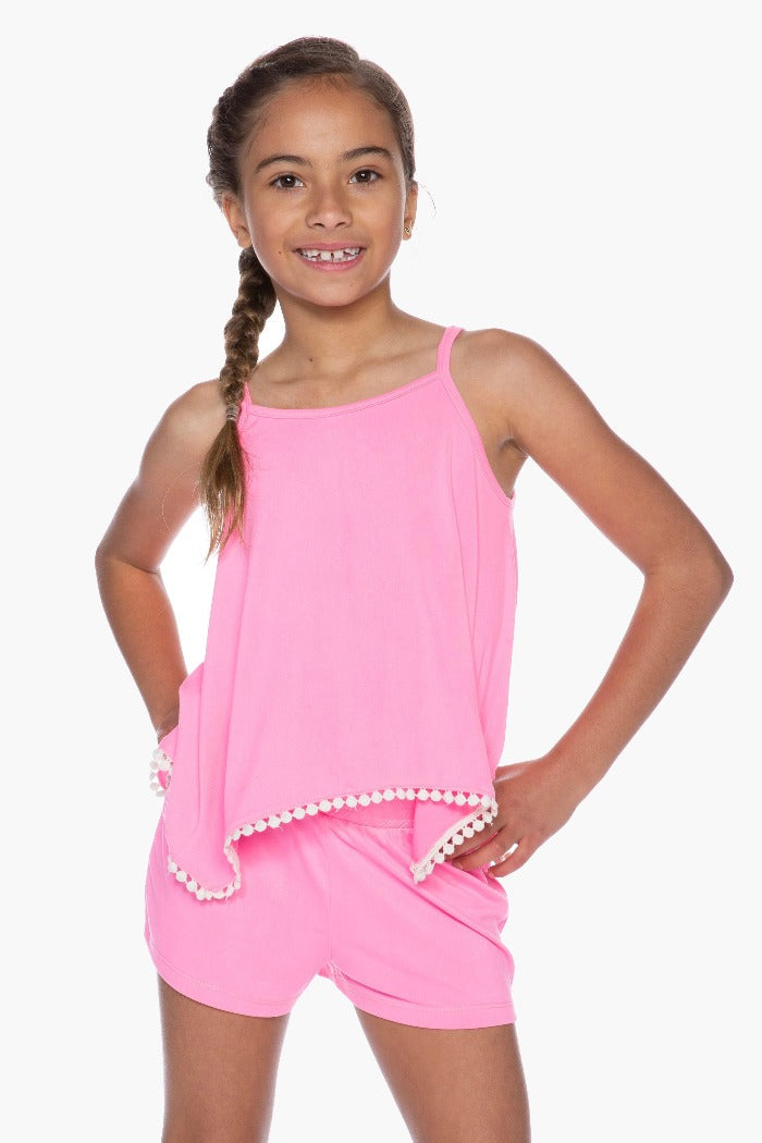 Simply Soft Smocked Short - Neon Pixie Pink