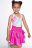 Smocked Skirt - Bubblegum Pink Glitter