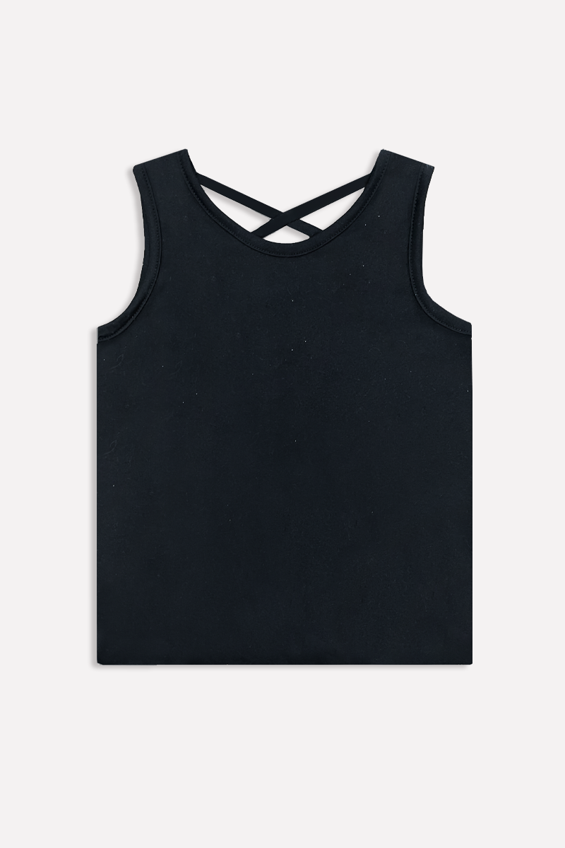 Simply Soft Cross-Back Tank - Black