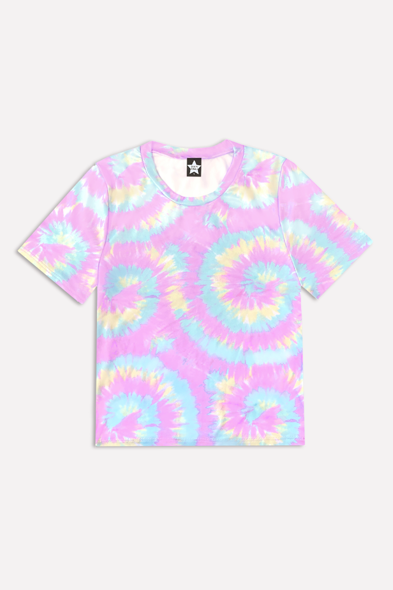 Simply Soft Short Sleeve Fitted Tee - Cotton Candy Tie Dye