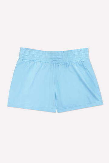 Simply Soft Smocked Short - Light Blue - Light Blue