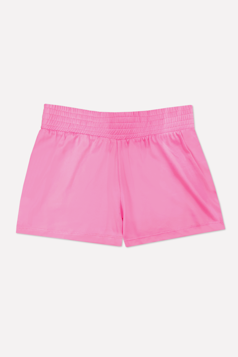 Simply Soft Smocked Short - Neon Pixie Pink