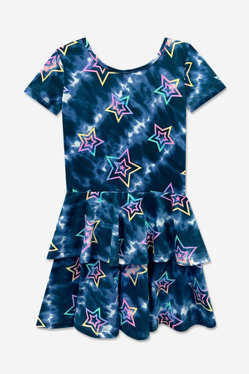 Simply Soft Short Sleeve Ruffle Skirt Dress