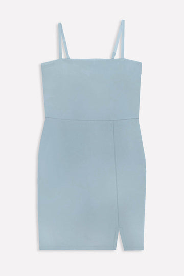 Strappy Fitted Dress - Blue Mist