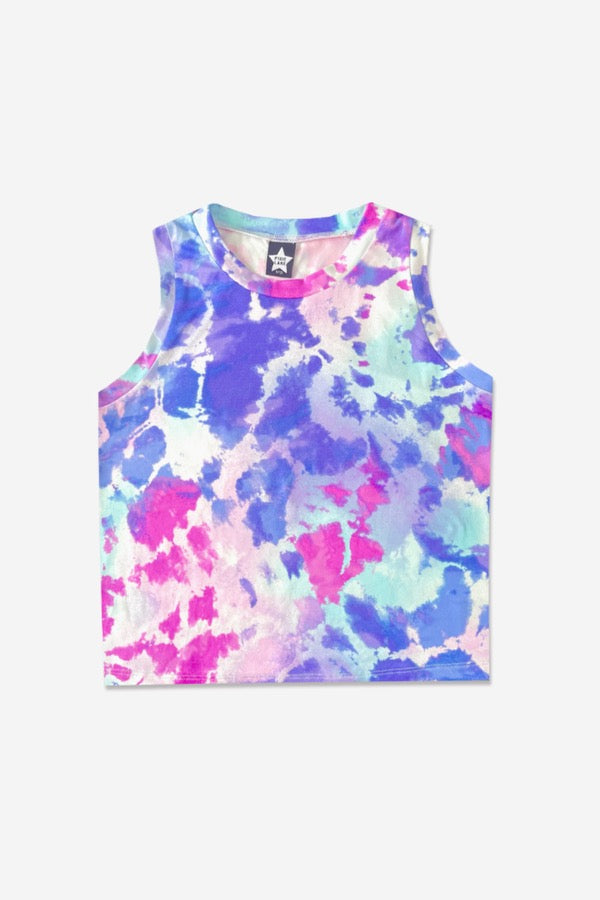 Simply Soft Sleeveless Easy Tank - Spring Watercolor Tie Dye