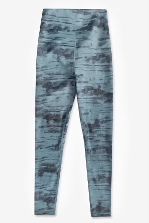 Women's Matte Flex Super High Waist Long Legging - Dusty Teal Black - Dusty Teal Tie Dye