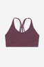 Women's Matte Flex Sports Bra 4 Strap Crossback - Maroon