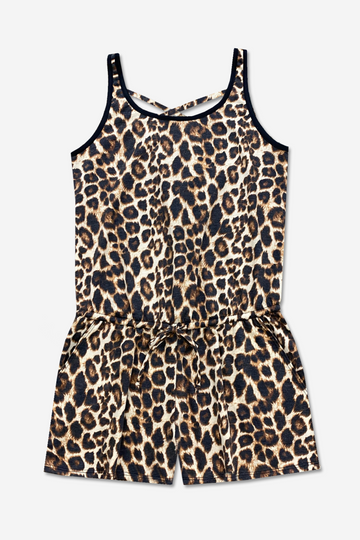 Women's Short Romper - Leopard