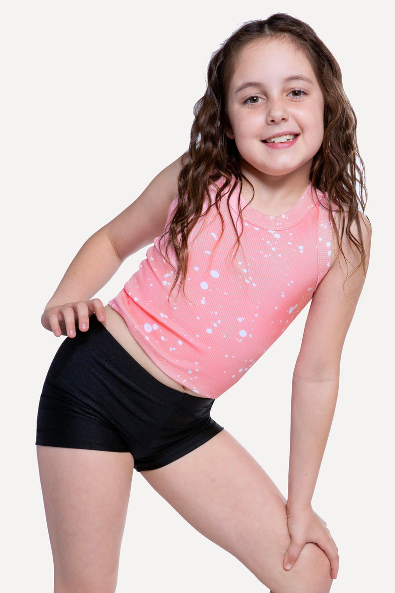 High Shine Tumble Short - Black