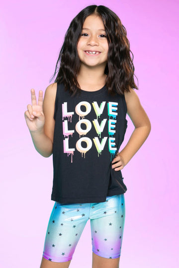 Simply Soft Easy Tank - Black Rainbow Love